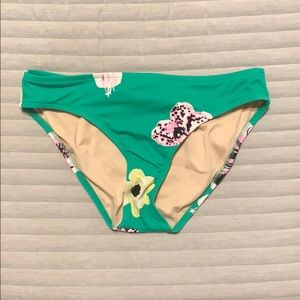 J. Crew green flower bikini bottoms